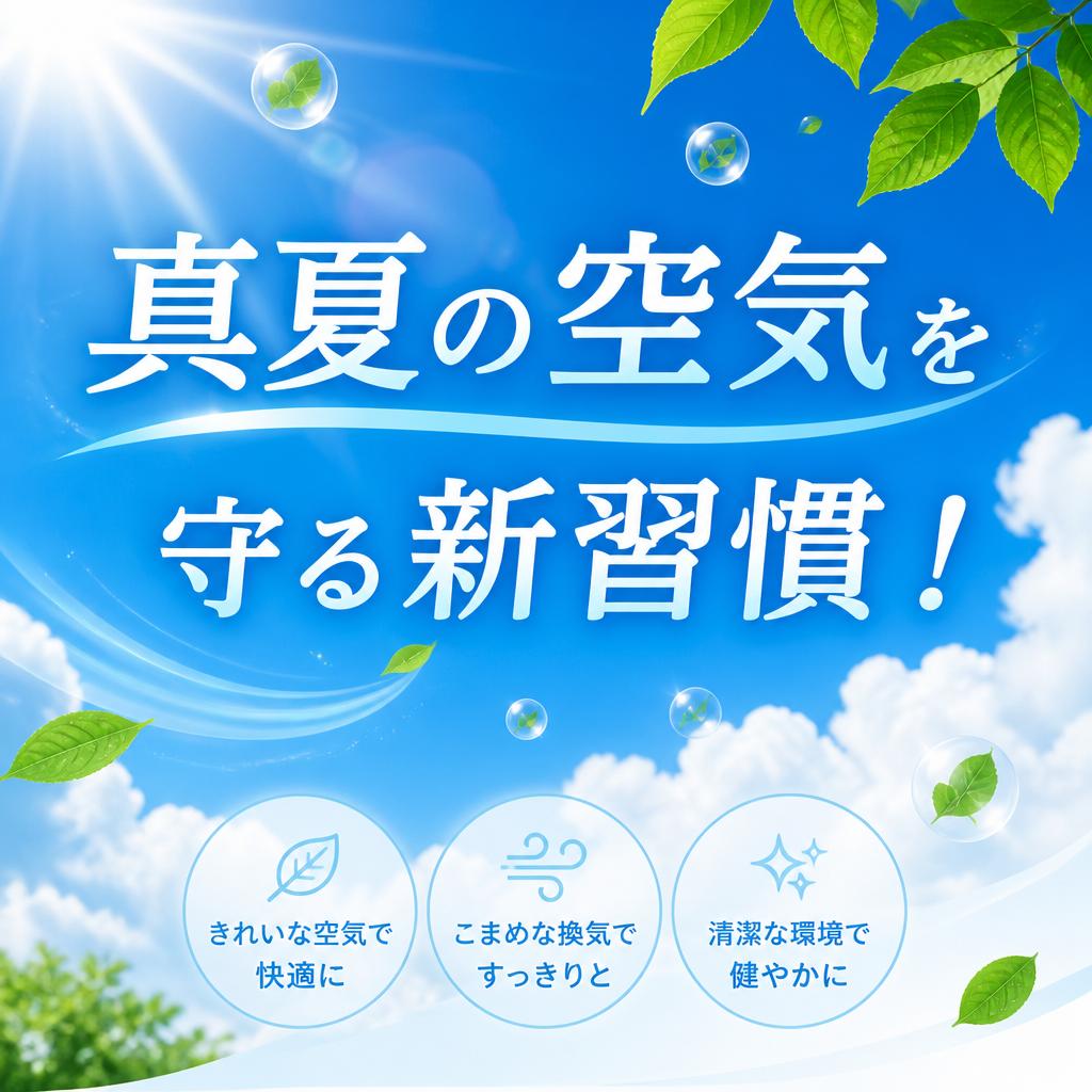 真夏の喚起しないお部屋の空気を守る新習慣！